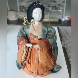 Vintage Japanese Kyo-Ho-Bina Edo Period Doll Empress Semi Divine Sky Lady Doll